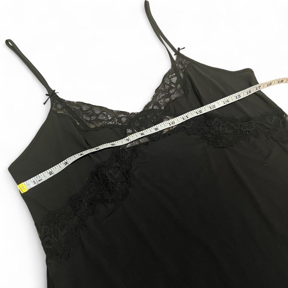 Victoria’s Secret Lace Trim Satin Slit Mini Slip Dress Lingerie VS Size Large - Picture 4 of 8